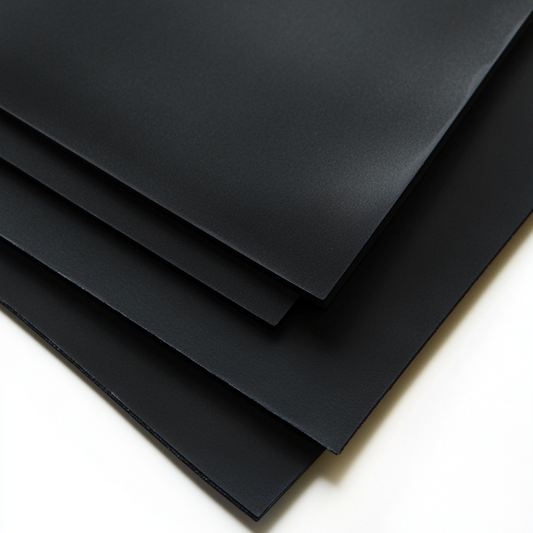 3/4" thick 75 durometer viton rubber sheets stacked