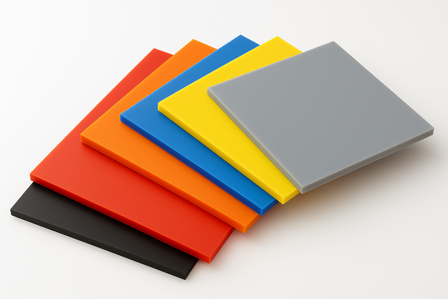 Urethane polyurethane sheets available in multiple colors for custom manufacturing applications